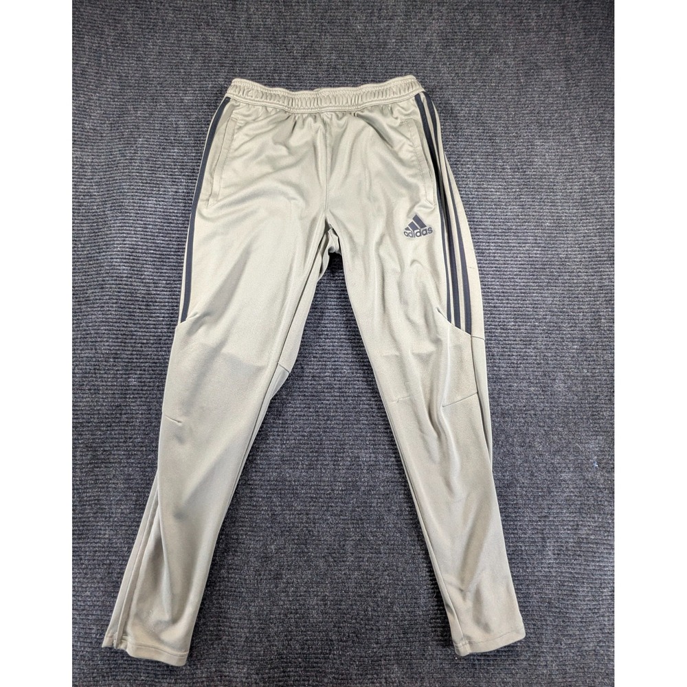 Adidas Climacool Track Pants Mens 30W Gray Ankle Zip Training Elastic Waist